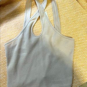 Cream Cross In Front Tank